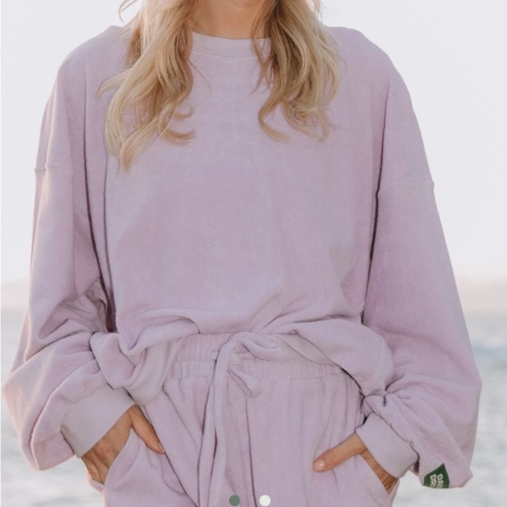 Daily Drills Lilac Terry Supershorts & Oversized Crew